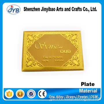 hot sale style custom metal stamping logo labels with embossed words